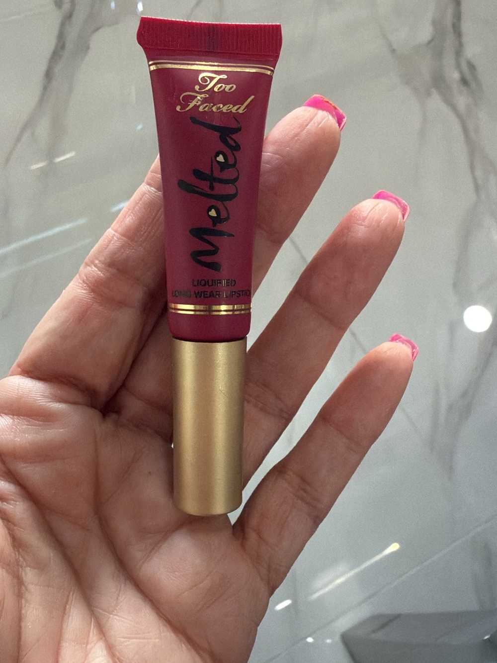Too Faced Melted Liquified Long Wear Lipstick - Deep Rose Pink Mini